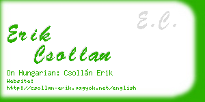 erik csollan business card